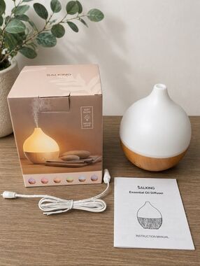 Salking Mini Ultrasonic Essential Oil Diffuser Soft Glow Mood Light New